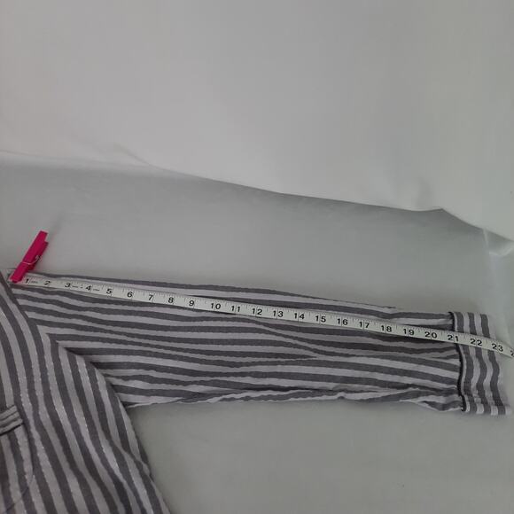 Victoria's Secret Gray Striped Silver Pin Strip Pajama Sleeping Shirt, Flowy - Picture 10 of 10